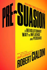 Pre-Suasion by Robert Cialdini, book cover